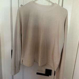 Athleta Women's Soft Cream Crew Neck Top